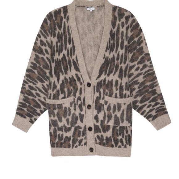 * Rails Clothing Oslo Leopard Cardigan - Size Small - Picture 3 of 12